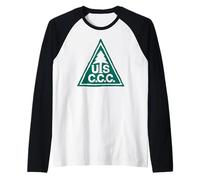 Vintage Civilian Conservation Corps Retro CCC Logo Manche Raglan