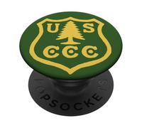 Vintage Civilian Conservation Corps Retro CCC Logo PopSockets PopGrip Adhésif