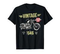 Vintage Classic Born 1946 80th Birthday Retro Moto T-Shirt