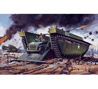 Vintage Classic : Buffalo Amphibian Lvt Et Jeep 1:76 Plastique Model Kit Airfix