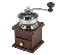 Vintage Classic Moulin à café manuel en bois Moulin à céréales à manivelle noyau en céramique poivre