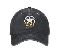 Vintage classique US Army 250th Logo Anniversary Casquette de baseball Hommes Femmes En Détresse Denim Casquette De Soleil Corps Militaire Extérieur Running Golf Soft Hats Cap durable confortable