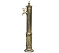Vintage Colonne Jardin, Alliage D'aluminium Robinet D'eau Vertical Sur Pied, avec Robinet pour Terrasse, Cour et Ferme(Gold)