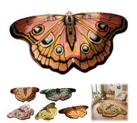 Vintage Colorful Butterfly Print Rug,Irregular Butterfly Moth Shaped Area Rug,Soft Washable Non-Slip Faux Wool Mat,Absorbent Carpet for Living Room Bedroom Bath (Dark Pink, 60x100cm/23.62x39.37in)