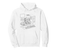 Vintage Computer PC Expanded View IT Diagram Graphic Sweat à Capuche