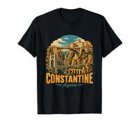 Vintage Constantine Algérie Voyage Souvenir Landmark Cadeau T-Shirt