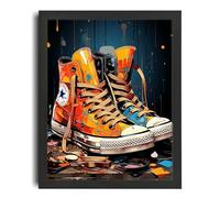 Vintage Converse Shoes Wall Art Graffiti Art Converse Print Artwork For Teenager A4 Poster on Canvas - Décoration murale inspirante et motivante pour la vie quotidienne Citation encourageante de phra
