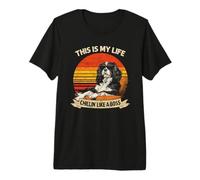 Vintage Cool Cavalier King Charles Spaniel, Papa, fête des pères T-Shirt Haut de Gamme