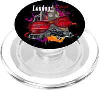 Vintage Cool Colorful London UK Tee Shirts, London Landmarks PopSockets PopGrip pour MagSafe