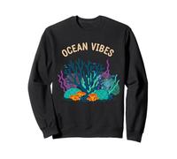 Vintage Coral Marine Beach Reef Esthétique Ocean Life Sweatshirt