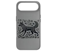 Vintage Cottagecore Folk Art Fox Linogravure Coque pour iPhone Air