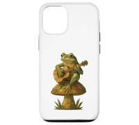 Vintage Cottagecore Frog Guitariste Low Poly Toad Coque pour iPhone 12/12 Pro
