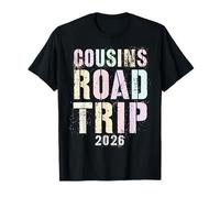 Vintage Cousins Road Trip Famille 2026 Vacances Surf T-Shirt