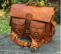 VINTAGE COUTURE Pour homme en cuir véritable vintage sacoche pour ordinateur portable Messenger Sac à bandoulière faite à la main