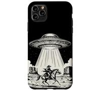 Vintage Cowboy OVNI Space Ship Western Desert Scene Retro Coque pour iPhone 11 Pro Max