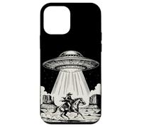 Vintage Cowboy OVNI Space Ship Western Desert Scene Retro Coque pour iPhone 12 Mini