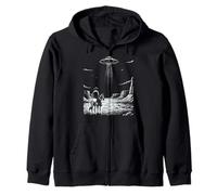 Vintage Cowboy UFO Encounter Retro Western Desert Country Sweat à Capuche