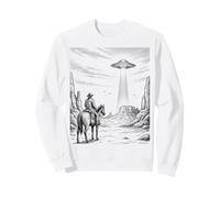 Vintage Cowboy UFO Encounter Retro Western Desert Country Sweatshirt