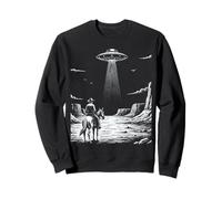 Vintage Cowboy UFO Encounter Retro Western Desert Country Sweatshirt