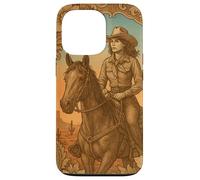 Vintage Cowgirl Cheval Western Rétro Rodéo Queen Coque pour iPhone 13 Pro