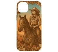 Vintage Cowgirl Cheval Western Rétro Rodéo Queen Coque pour iPhone 14 Plus