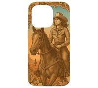 Vintage Cowgirl Cheval Western Rétro Rodéo Queen Coque pour iPhone 15 Pro