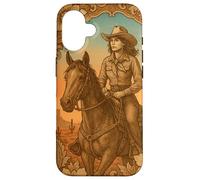 Vintage Cowgirl Cheval Western Rétro Rodéo Queen Coque pour iPhone 16