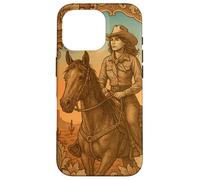 Vintage Cowgirl Cheval Western Rétro Rodéo Queen Coque pour iPhone 16 Pro