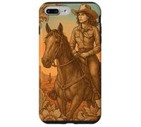 Vintage Cowgirl Cheval Western Rétro Rodéo Queen Coque pour iPhone 7 Plus/8 Plus