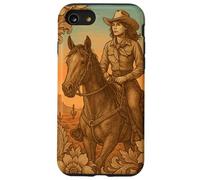 Vintage Cowgirl Cheval Western Rétro Rodéo Queen Coque pour iPhone SE (2020) / 7 / 8