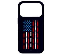 Vintage Cricket Player American Flag 4th of July,Cricketer Coque pour iPhone 17 Pro