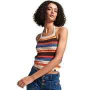 Vintage Crochet Halter Top, Chemise Business,