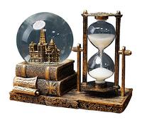 Vintage Crystal Ball Hourglass Ornaments, with Base, Timer, Time Decoration, Table (Vintage Copper),Gold A