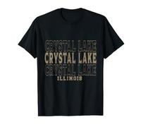 Vintage Crystal Lake Illinois T-Shirt Graphique avec Valeur