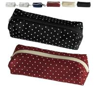 Vintage Cute Y2K Polka Dot Pencil Case Aesthetic Pencils Pouch (2PCS-A)