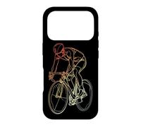 Vintage Cyclist One Line Drawing Bicycle Coque pour iPhone 17 Pro