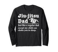 Vintage Dad Jiu Jitsu Martial Arts Father Son Daughter Retro Manche Longue