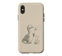 Vintage Dandelio Flower Goose Lovers Nature Femmes Graphique Coque pour iPhone X/XS
