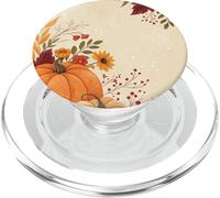 Vintage d'automne Fleur Chute Citrouille de Citrouille PopSockets PopGrip pour MagSafe