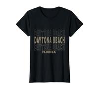 Vintage Daytona Beach Floride T-Shirt Graphique avec Valeur, Femme, Noir, L