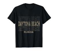 Vintage Daytona Beach Floride T-Shirt Graphique avec Valeur, Homme, Noir, L