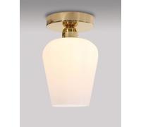 Vintage Deckenleuchte Dalia Verre en Laiton Fait à la Main E27 Plafonnier Salon