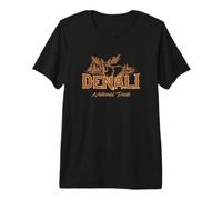 Vintage Denali National Park Alaska Randonnée Camping Souvenir T-Shirt Haut de Gamme