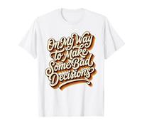 Vintage des années 70 C'est drôle sur ma Route pour Prendre de Mauvaises décisions à la Plage T-Shirt