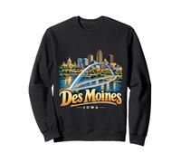 Vintage des Moines Iowa Souvenir de Voyage Cadeau Monument Sweatshirt