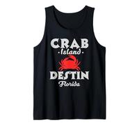 Vintage Destin Florida FL Island Crab Sandbar Hangout Funny Débardeur