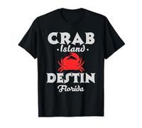 Vintage Destin Florida FL Island Crab Sandbar Hangout Funny T-Shirt