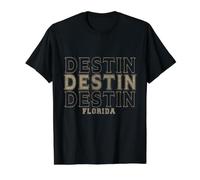 Vintage Destin Floride T-Shirt Graphique avec Valeur, Homme, Noir, M