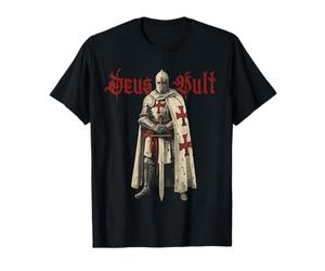 Vintage Deus Vult Templier Croisade Chevalier T-Shirt