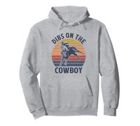 Vintage Dibs on The Cowboy Riding Bull Rider Western Country Sweat à Capuche